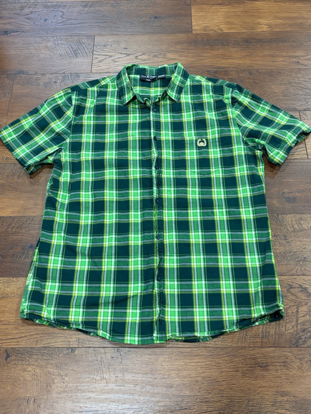 Marvel Stitch Shoppe Loungefly Loki Green Plaid Button-Up Shirt - Men